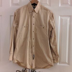 Like new bass twill button down shirt men's size 16.5 32/33 interi plaid collar